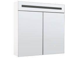 Bathroom Wall Mounted Mirror Cabinet with LED White 60 x 60 cm JARAMILLO