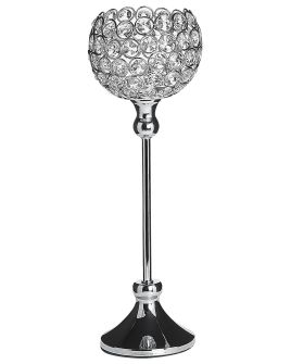 Metal Tealight Holder 27cm Silver