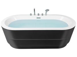 Freestanding Bath with Fixtures 1700 x 800 mm Black EMPRESA