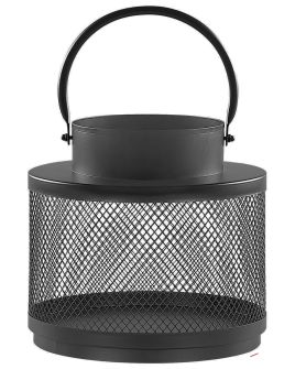 Metal Candle Lantern 24 cm Black YAMDENA