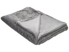 Blanket 130 x 180 cm Grey ALAZEYA