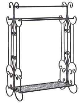 Towel Stand 60 x 90 cm Black GLADIS