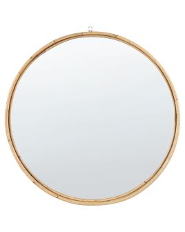 Rattan Round Wall Mirror 60cm Natural