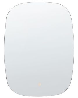 Oval LED Wall Mirror 78cm Silver