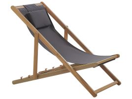 Folding Deck Chair and 2 Replacement Fabrics (Various Options) Light Wood AVELLINO