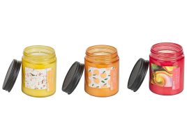 3 Soy Wax Scented Candles Peach Redcurrant / Yellow Berry / Golden Apple