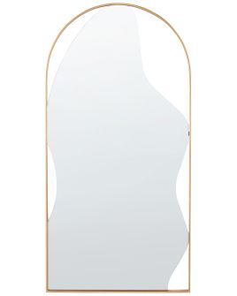 Metal Wall Mirror 41x81cm Gold