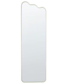 Metal Wall Mirror 45x145cm White