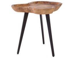 Teak Side Table Light Wood ELSA
