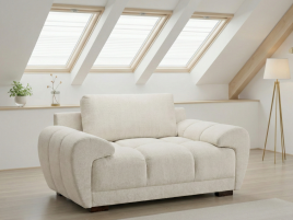 SUSAN Fabric Armchair - Cream