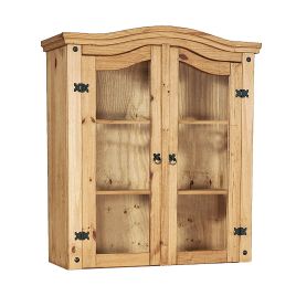 Waltham Solid Wooden Waxed Light Pine Door Hutch - Natural