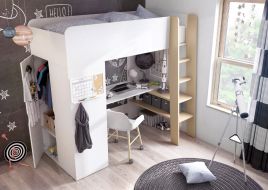 Pilbara TM-01 Bunk Bed with Computer Desk and Wardrobe