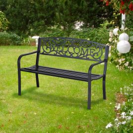 Steel Bench - Black