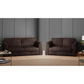 Chocolate 3 seater with 2 Seater Sofa Set