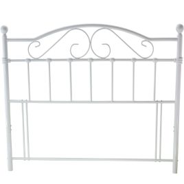 Sussex White Gloss Metal Headboard - Small Double 4ft