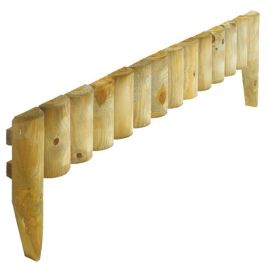 Rowlinson Pressure Treated Timber 9 Inch Garden Border Fence - Pack of 2