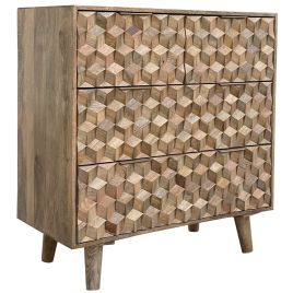 GRIMSBY Oak Finish Chest of Drawers - Medium-sized, 4 Drawers, Ready Assembled