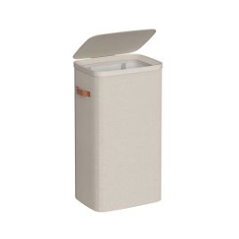 MOSSFORD Laundry Basket with Lid and Handles - Beige