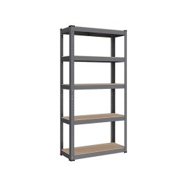 Shelving Unit - TARLIA 5 Tier Steel Max Load 650 kg - Slate Grey