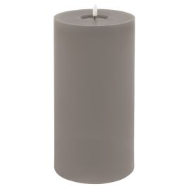 Delux Collection Melt Effect Grey LED Wax Candle - 6x12