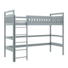 Winston Knox Wooden Loft Bed with Foam Mattress - Grey