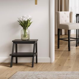 ADREN Pine Side Table - Black