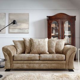 Lloyd Crushed Chenille 3 Seater - Brown