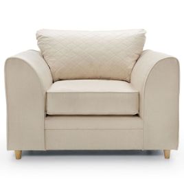 BETHAN Velvet Armchair - Cream