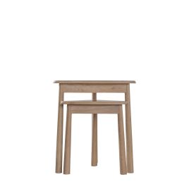 ASHFORD Nest of 2 Side Table - Light Oak