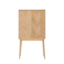 BROOKHAVEN 2 Door Wine Cabinet - Oak