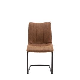 WESTERDALE Faux Leather Multi Purpose Chair Brown - Set of 2