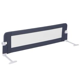 EMBERRA Foldable Bed Rail for Toddlers with Adjustable Safety Strap-Grey