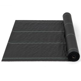 Landscape Fabric - Garden Weed Barrier Fabric PP Weed Control Fabric with Guide Line-3.5 Oz 1 x 50 m