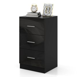 Black Chest of Drawers - GUELPH Small Chest 3 Drawers