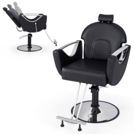 CAON Reclining Salon Chair for Hair Stylist-Black