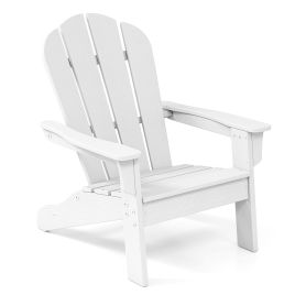 FIRA Kids Adirondack Chair All-Weather HDPE Toddler Lawn Chair-White