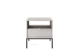 Bedside Table - DYFED Nightstand Grey 54cm
