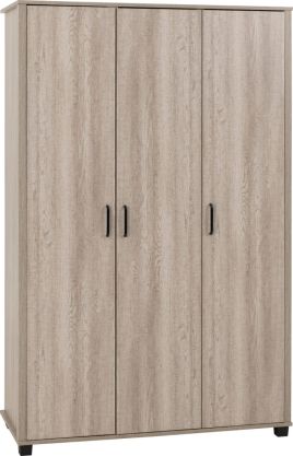 Wardrobe - OLDBURY 3 Door Wardrobe Light Oak Effect 120cm