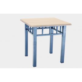 Elegant Entertaining Montpelier Wooden Lamp Side Table Silver Beech Accents Square