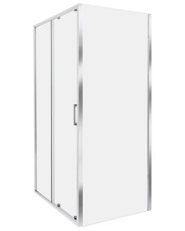 Shower Enclosure YORO 80 x 100 x 185 cm Silver