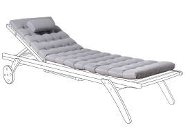 JOVYN Sun Lounger Pad Cushion - Light Grey