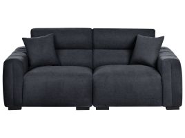 3 Seater Sofa - FAUSAKN Fabric Sofa Black