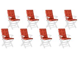 APLOR Set of 8 Garden Back Seat Cushions - Red
