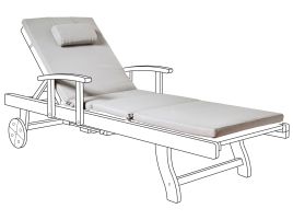 MELDONLEIGH Sun Lounger Pad Cushion - Light Grey