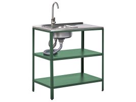 VLIAMA Outdoor Kitchen Island with Sink Green