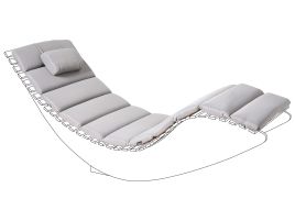 CHIPWELL Sun Lounger Pad Cushion - Light Grey