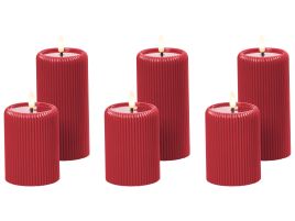 HOLCOMBE Set of 6 Candles - Red