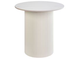 Ceramic Side Table Light Beige LEONA