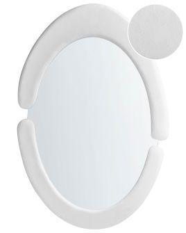 Wall Mirror MASSAY 53 cm 90 cm Velvet White