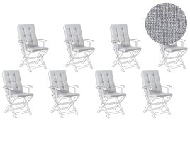APLOR Set of 8 Garden Back Seat Cushions - Grey
